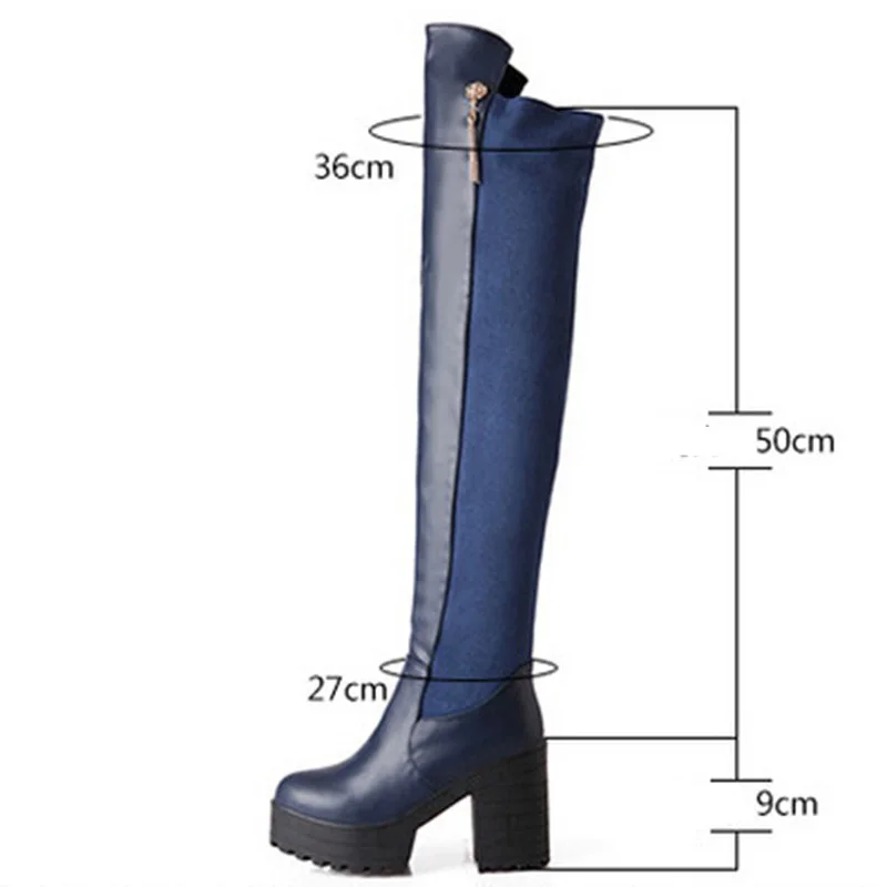 shaft height for over the knee boots