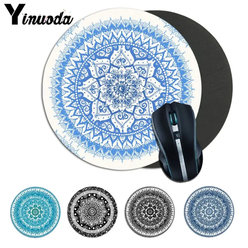 

Yinuoda Mandala Flower pattern Soft Rubber Gaming Mouse Pad Computer Unique Desktop Pad Game gamer Mousepad as birthday present