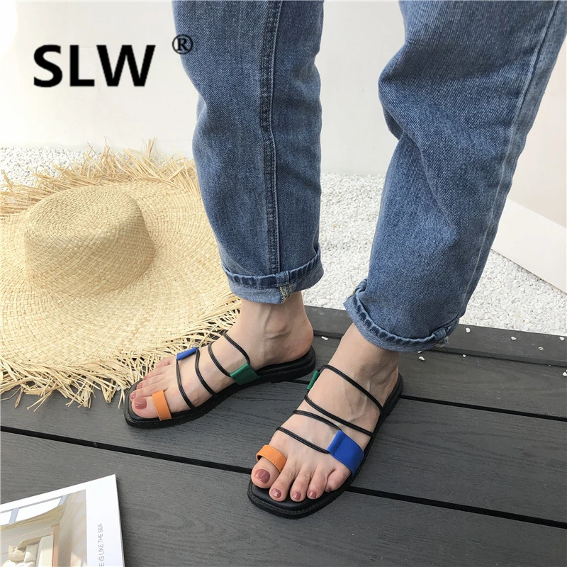 

Flat Rome cut out Fretwork women Low Casual bohemia Slides gladiator hollow woman Leisure bohemian Rome Low Flat Slides cut out