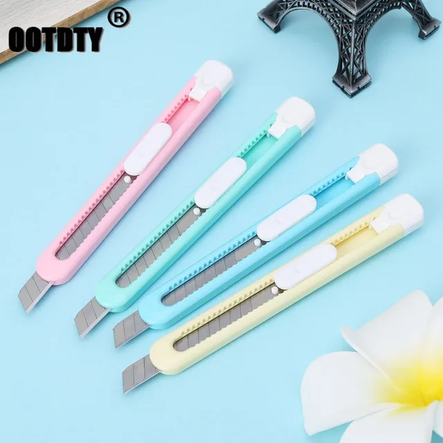 Mini Utility Knife Blade Paper Cutter Retractable Razor Office Mini Utility Knife Blade Paper Cutter Retractable Razor Office School Supplies Dropshipping