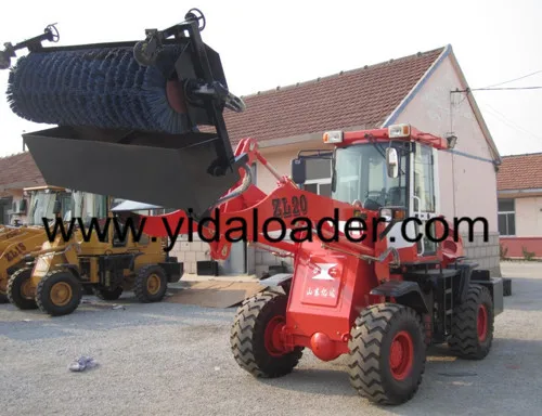 wheel loader mini construction machinery ZL20 snow shovel plow sweeper |