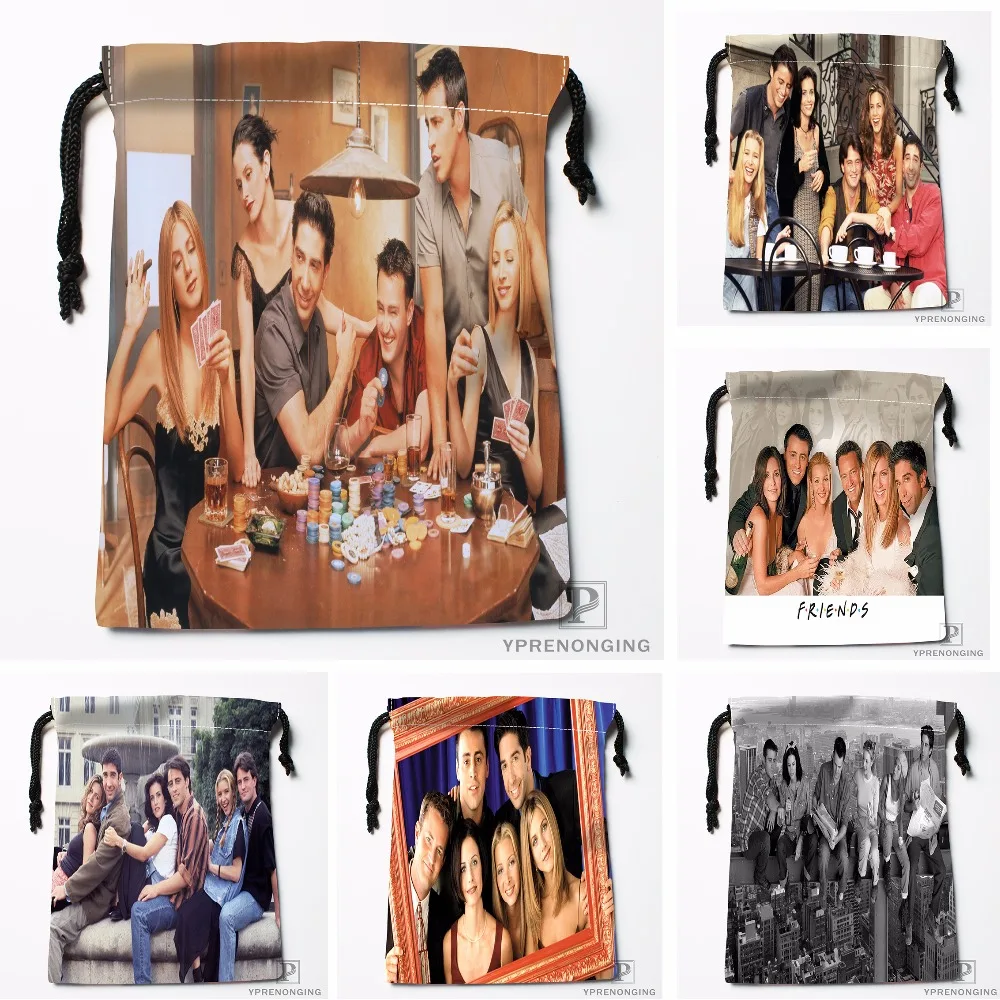 

Custom Friends Drawstring Bags Printing Travel Storage Mini Pouch Swim Hiking Toy Bag Size 18x22cm#180412-11-77