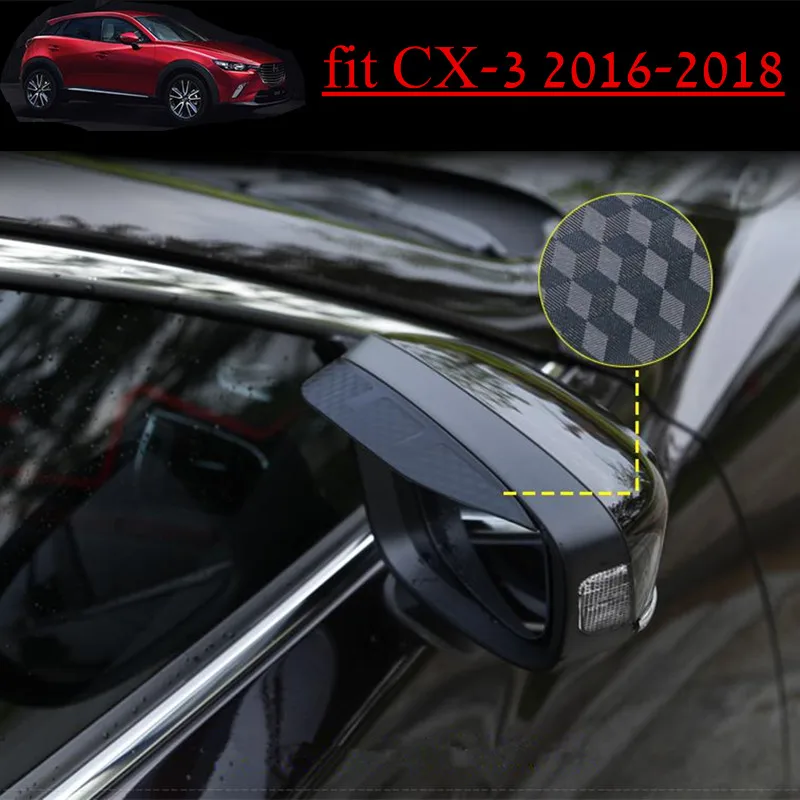 

CX-3 CX3 Car Side Rear Mirror Shade Carbon Fiber Car Rear Mirror Side Rear Mirror Rain Guard for MAZDA CX-3 2016-2018