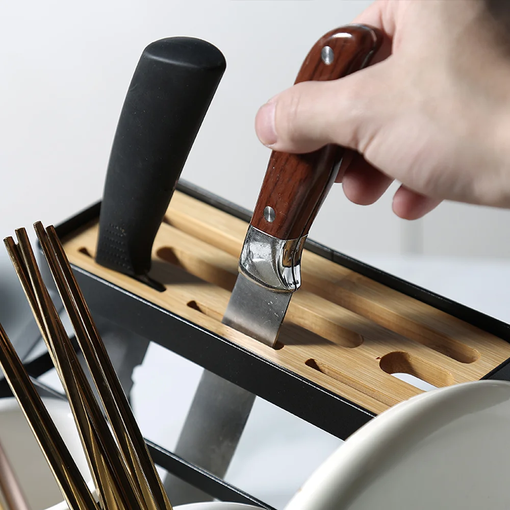  Nordic wrought iron kitchen knife holder multi-function kitchen knife chopsticks chopsticks storage - 33054077169