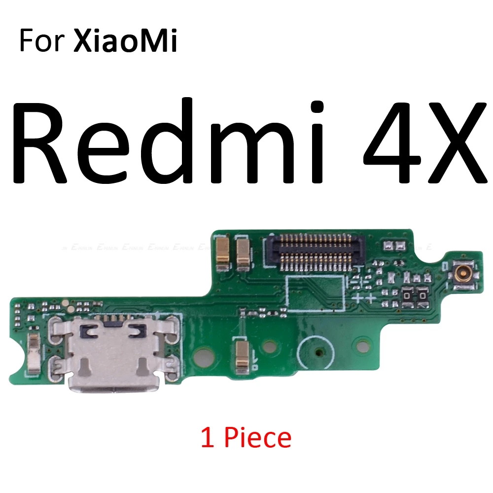 Части платы разъема для зарядки гибкий кабель с микрофоном Микрофон для Xiaomi Redmi Примечание 5A 4 4X 4A 3 3S 2 2A Pro Global - Цвет: For Redmi 4X