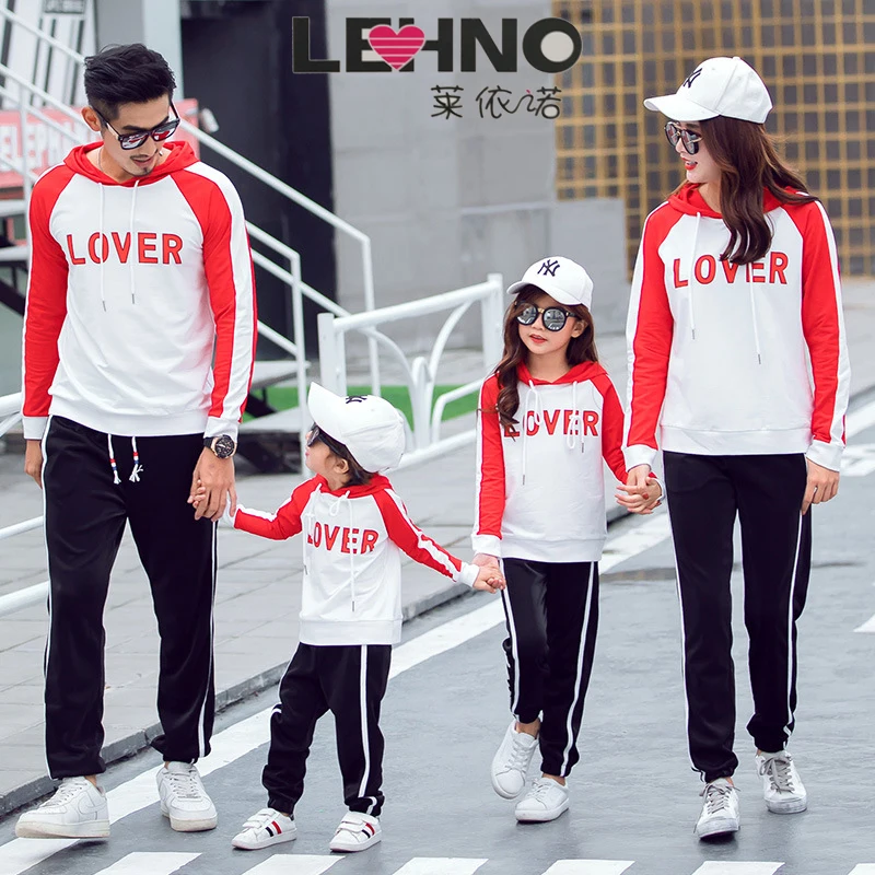 

Winter Casual hoodie long sleeve suit mother and daughter clothes