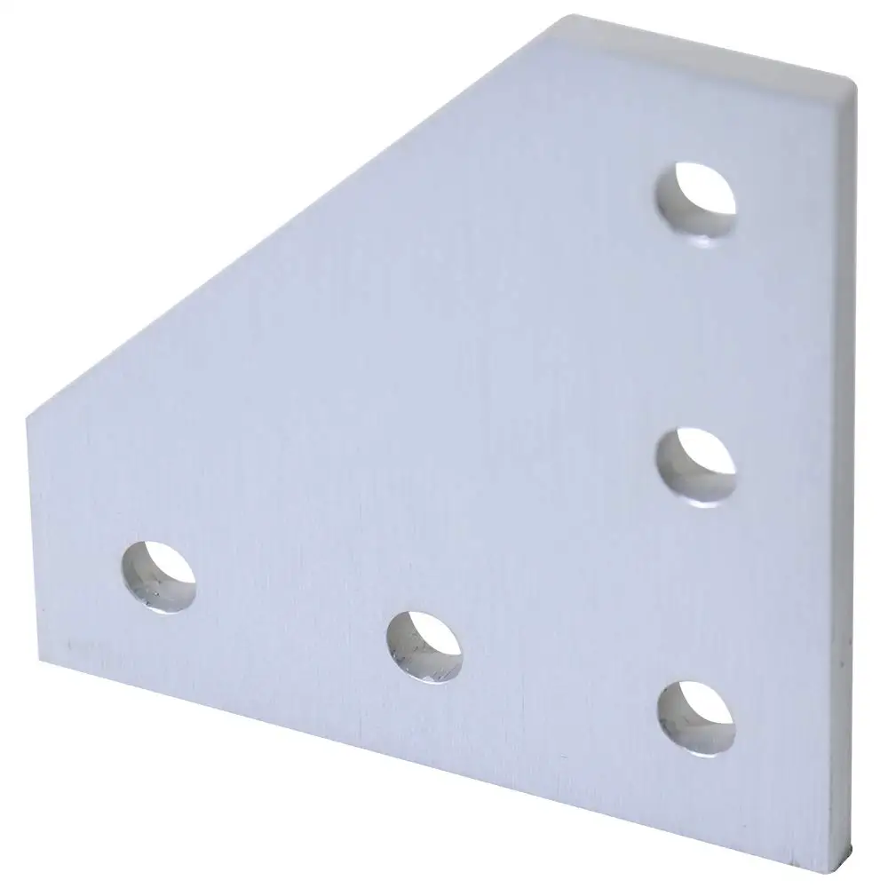 10 шт./лот 3d принтер алюминиевый l-образный 5 отверстий 60x60x4 мм Соединительная пластина для v-slot/L-slot алюминиевый экструзионный