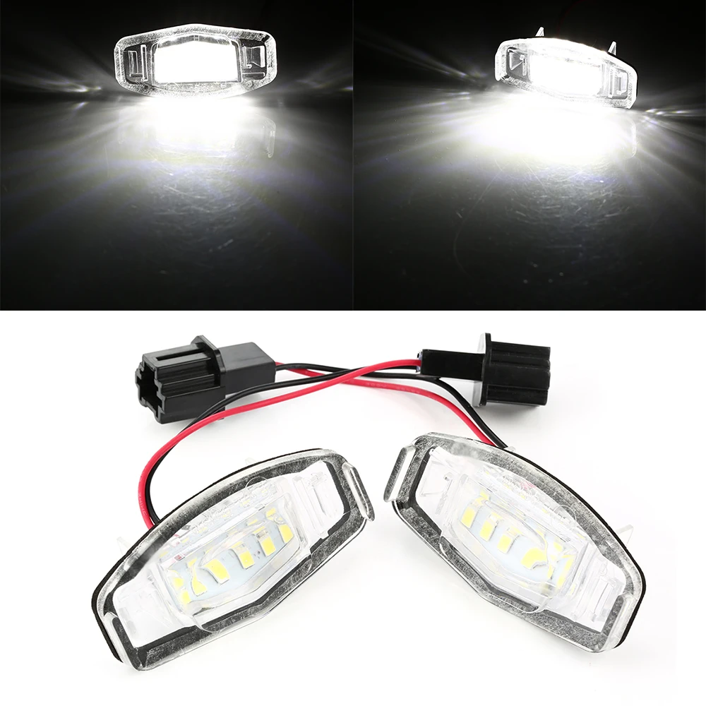 

2pcs 18 LED License Plate Lights Canbus Error Free White LED Number License Plate Light For Honda Accord Civic Acura RL TSX RDX