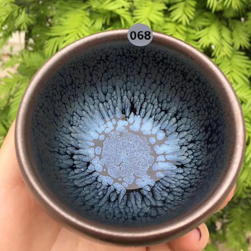 

Jianzhan Natural Clay Tea Cups Yuteki Tenmoku Glaze Ceramic Pocelain Handcrafted Cups Color would be changed after often usage