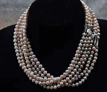 

wholesale 6 Strands 6-7mm purple freshwater pearl necklace