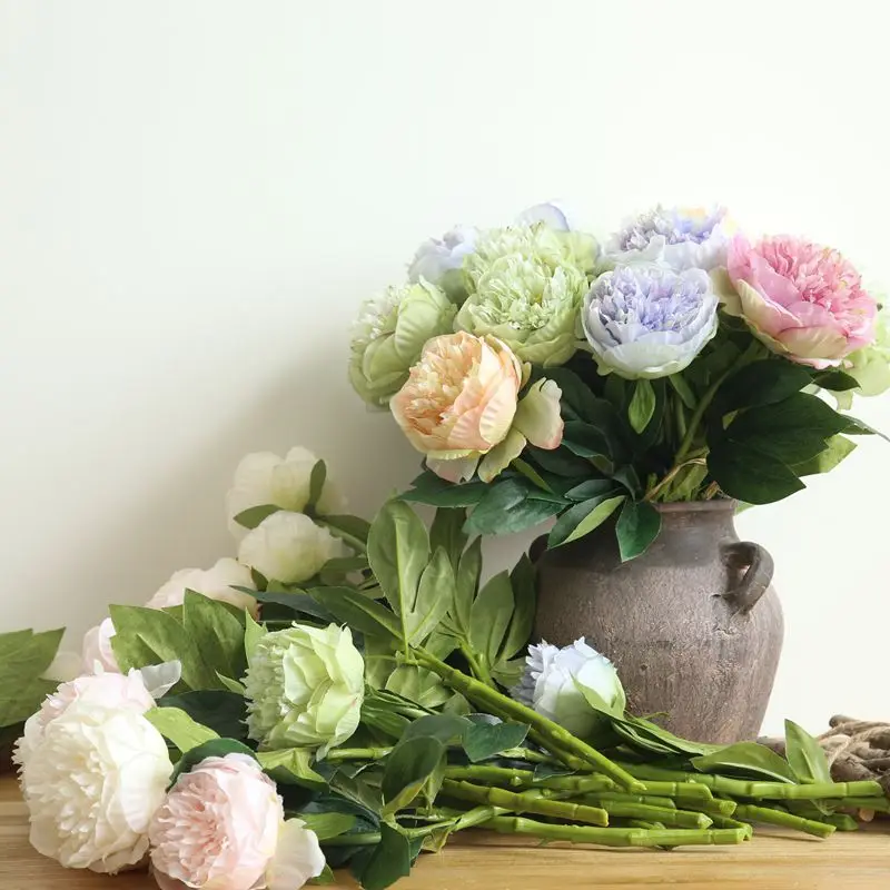 

1pcs Artificial Silk Dutch Peony Flower Home Hotel Table Decoration Fake Flower Wedding Party Decoration Valentine's Day Gift