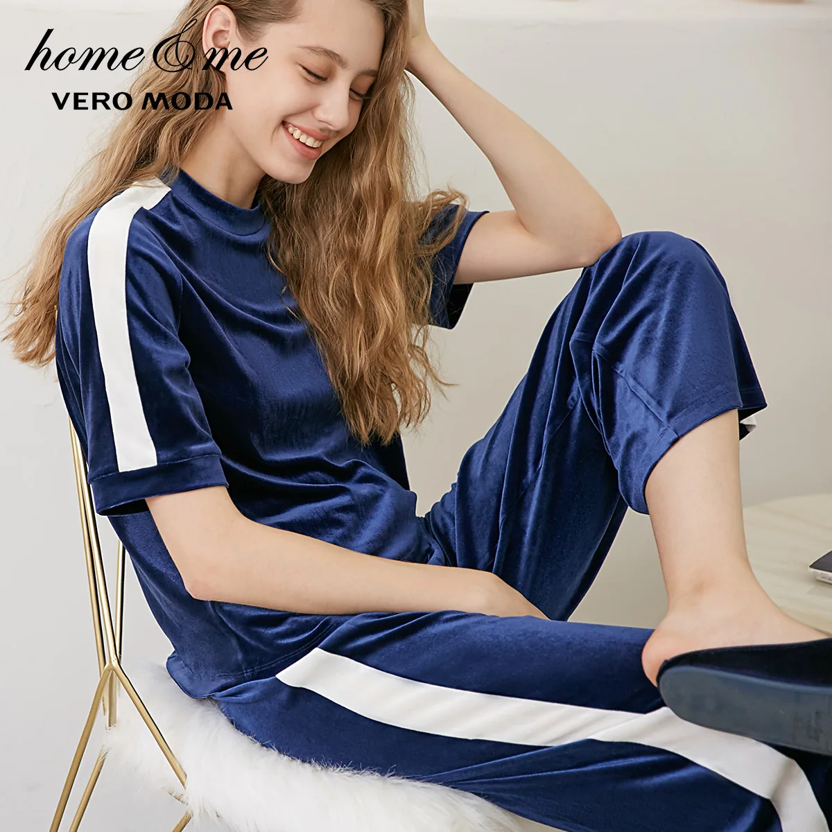 Vero Moda новые полосатые пижамы для отдыха | 3183TS501 - Цвет: Medieval blue