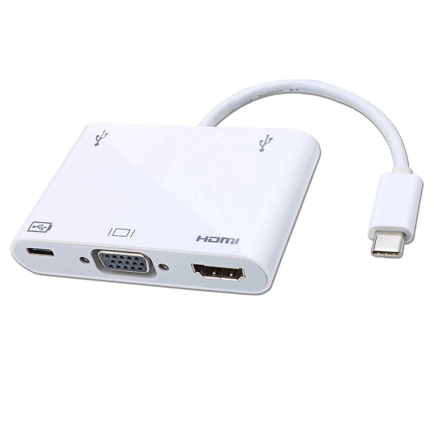 Prix pour USB 3.1 USB-C Type C vers HDMI Numérique AV et VGA et USB OTG et Femelle Chargeur Adaptateur pour Nouveau Mac book Pro Blanc couleur Prix pour USB 3.1 USB-C Type C vers HDMI Numérique AV et VGA et USB OTG et Femelle Chargeur Adaptateur pour Nouveau Mac book Pro Blanc couleur