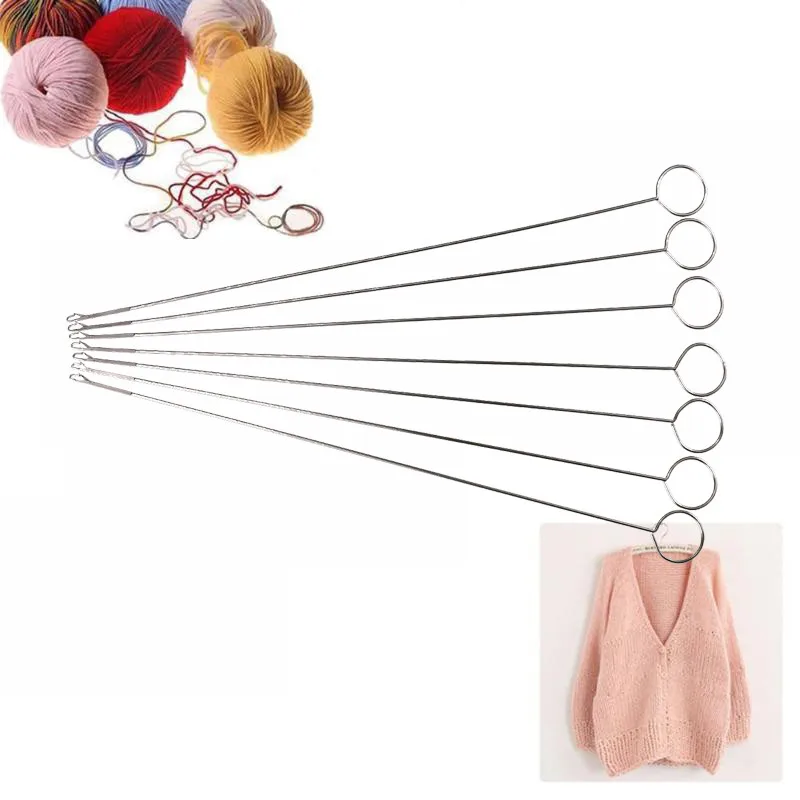 Looen 2pcs Sewing Needles Embroidery Beading Tapestry Household DIY Hand Stitching Crochet Hook Set Tool Kit Sewing Accessories  (4)