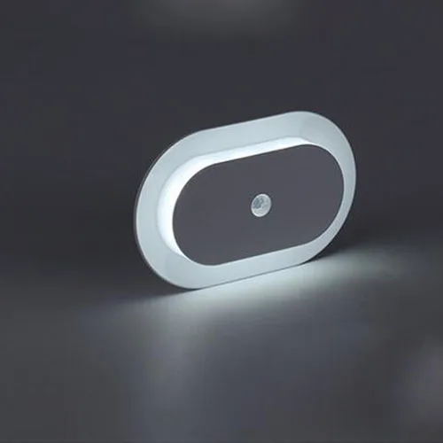 Датчик движения ночник 360 градусов беспроводной настенный светильник на батарейках с магнитом для шкафа кухни спальни - Испускаемый цвет: Square White