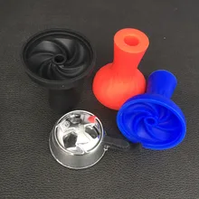 1 шт. силиконовый дымный горшок 1 шт. металлическая чаша набор чашек для кальяна с различными цветами газовая зажигалка трубы для курения щипцы для кальяна