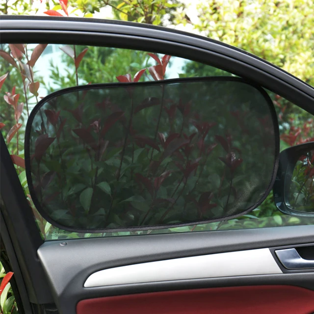 Super Quality 4pcs Black Side Car Sun Shades Rear Window Sunshades Cover Mesh Visor Shield Screen Interior UV Protection Kids