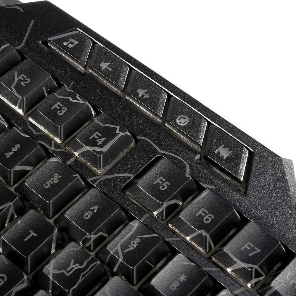 Игровая Проводная клавиатура Yoteen Crack с подсветкой русская USB 3 цвета регулируемая
