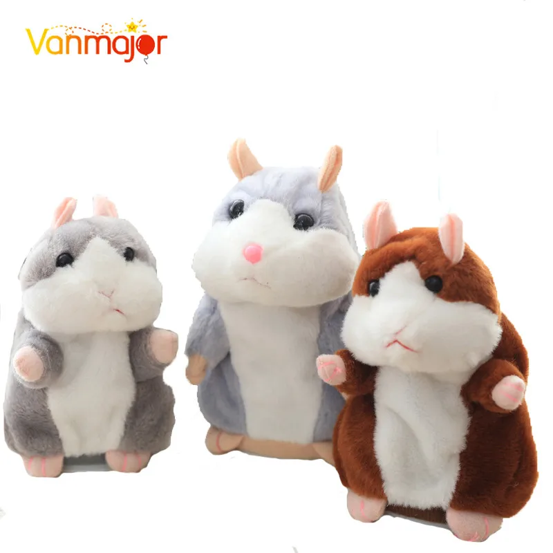 2017 Talking Hamster Mouse Pet Plush Toy Hot Cute Sound Record Hamster Educational Toy for Kids Gift