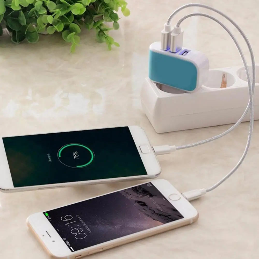 

3 Usb Portable Charger For Iphone Xs Max X 7 8 Samsung Xiaomi Charger Turbo Adapter Charging Wall Phone Charger Dock Station
