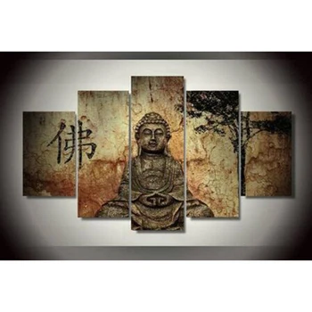 

Buddha 5 sets-picture combination diamond painting full square diamond mosaic embroidery needlework vintage home decor HL293