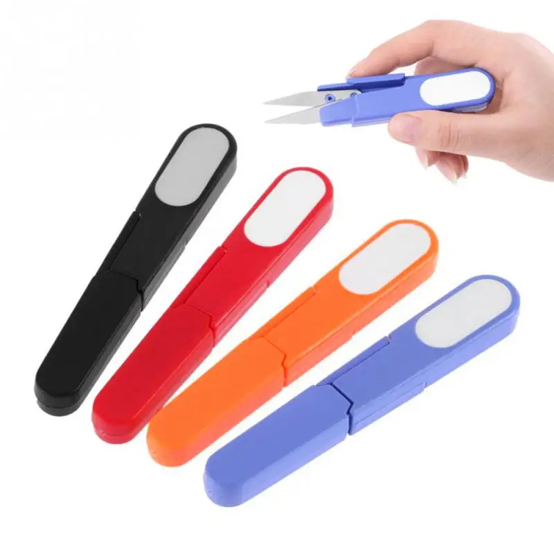

Cheap 1 Pcs 11.8cm Fish Use Scissors Line Cutter Fishing Scissors Handle With Covers Plastic Stainless Steel Fishing Tackle Tool