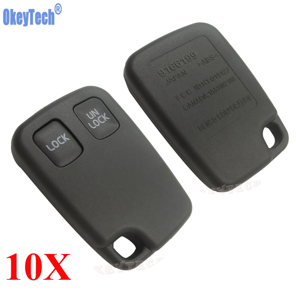 OkeyTech 10PCS LOT 2 Buttons Remote Keyless Car Styling Key Case Shell Fob for VOLVO S40 S60 S70 S80 S90 V40 V70 V90 XC70 XC90
