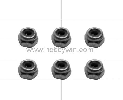 Гайка с замком HBX part H002 M3 6 шт. для Haiboxing 1/10 и 1/8 радиоуправляемая модель багги авто