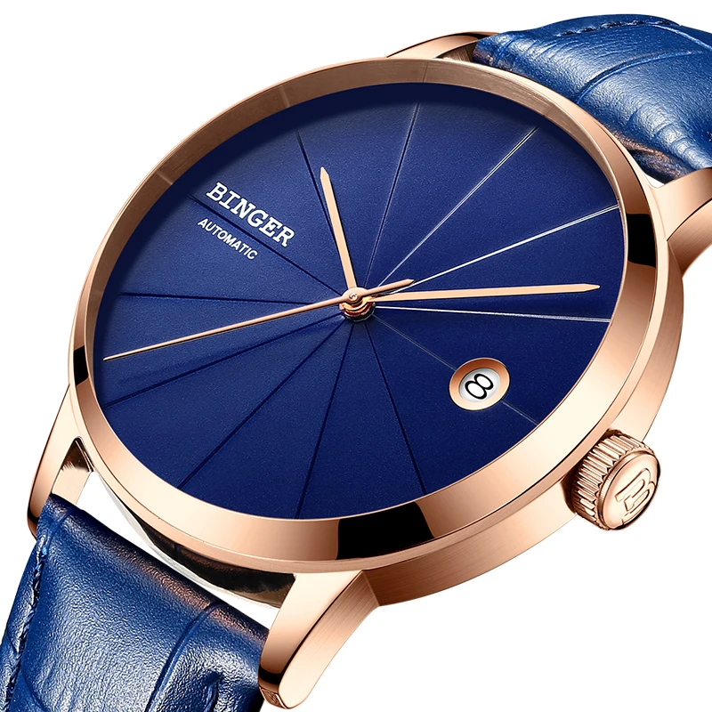 Часы мужские механические водонепроницаемые с сапфировым стеклом|hombre|hombre reloj |
