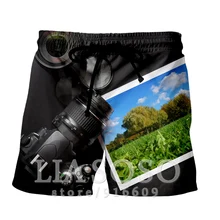 Модная Повседневная рубашка в стиле панк для мужчин и женщин с забавной камерой, сексуальный мужской верх для отдыха, спортивные пляжные тренировочные брюки в стиле Харадзюку, шорты E769