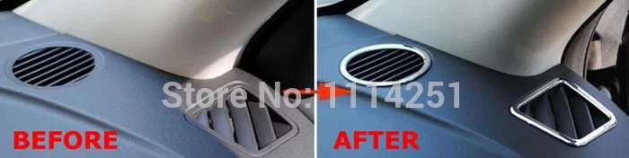 ABS хром кондиционер вентиляционные молдинги 4 шт./компл. наклейка для 2011 2012 2013 Jeep Патриот