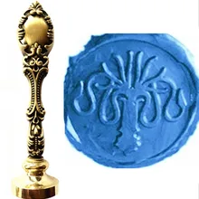 Винтажный необычный Кальмар Осьминог изображение на заказ логотип роскошный воск уплотнение штамп латунный Павлин металлическая ручка подарочный набор