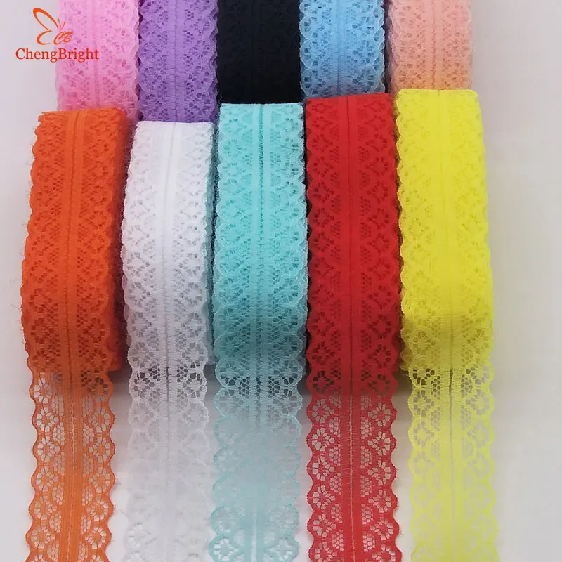 

CHENGBRIGHT 10 Yards Lace Ribbon White Tape 28mm Lace Trim Fabric DIY Embroidered Net Lace For Sewing Decoration Lace Fabric