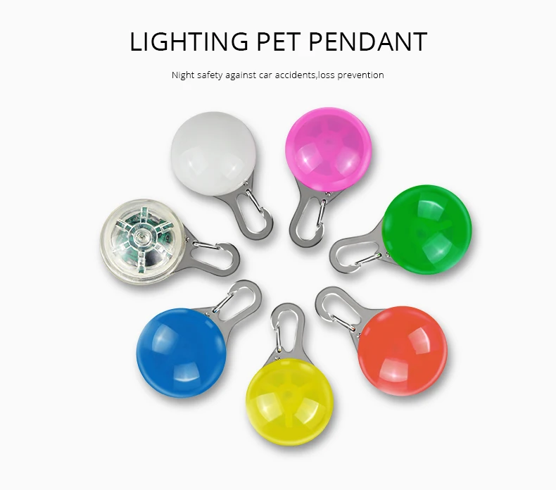 White/Red/RGB/Bule Pet Safety Night light Lamp Cat Dog Collars Pendant Glowing Flash light Luminous Bright in Dark Pet Supplies