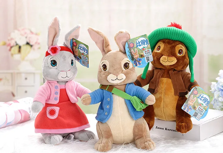 30cm 46cm Anime Plush Peter Rabbit Plush Toy Cute Girl Stuffed Rabbit Animal Doll Birthday New