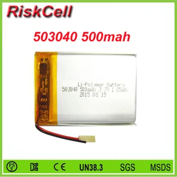 

Free shipping 100pcs/lot 503040 3.7V 500mah Lithium polymer Battery with Protection Board For MP4 GSP PSP Digital