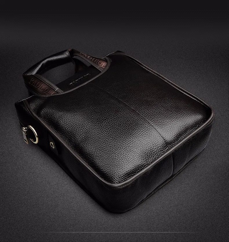 Padieoe модный винтажный мужской портфель из натуральной кожи деловая сумка Casua Tote деловая мужская кожаная сумка через плечо портфель s