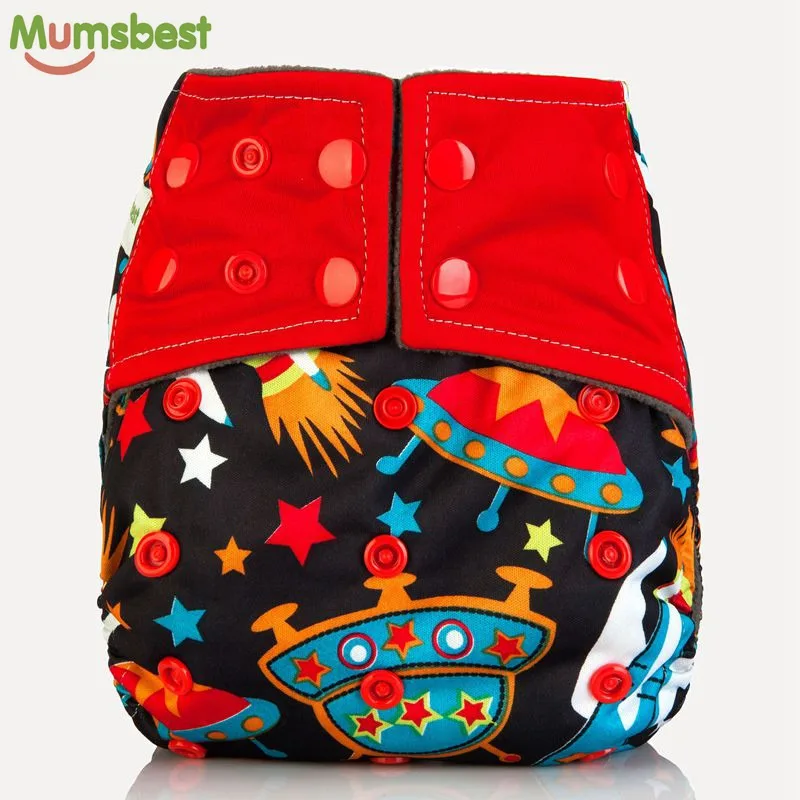 [Mumsbest] древесный уголь бамбуковый внутренний детский моющийся тканевый подгузник многоразовый Карманный подгузник костюм 0-2 года 3-15 кг - Цвет: BC103