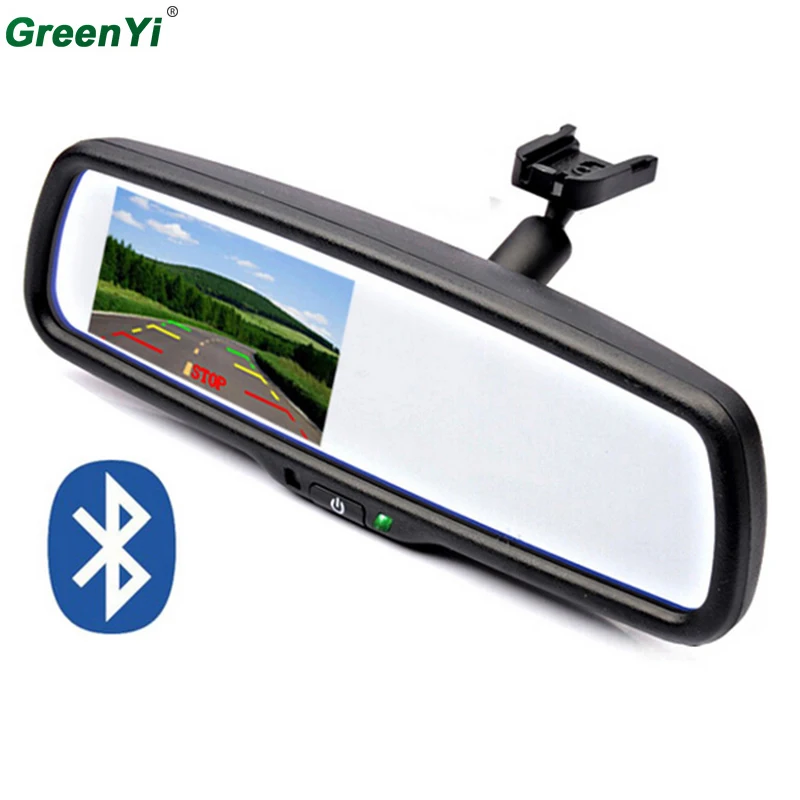 

Original Bracket 4.3 Inch 800*480 Car Rear View Mirror Monitor For VW Audi Skoda With 2 Video Input + Bluetooth/FM/Speaker/Mic