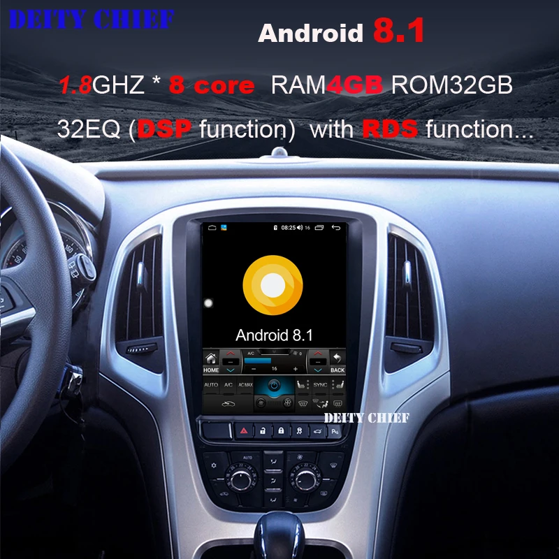 

4GB+64GB: Android8.1 Car Multimedia GPS Radio For Opel Astra J Vauxhall Buick Verano 2009-2014Vertical screen