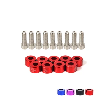 

M8 6 Pcs/Pack JKdreamer Aluminum Fender Washers and Bolt for honda Air inlet manifold,engine