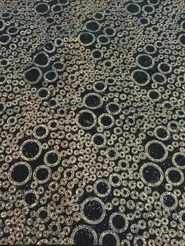 

High Quality CGL-9541 African Mesh Tulle Net Lace Fabric with glitter