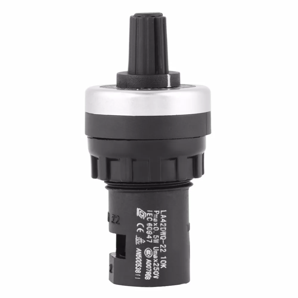 2Pcs 10K Potentiometer 22Mm Panel Mount Vfd Vsd For Variable Speed Drive Inver t