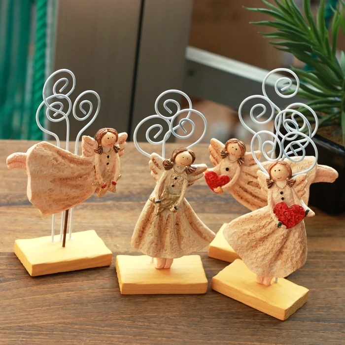 

Cocoa home label base resin Angel name card holder desktop memo clip art ornament message clip