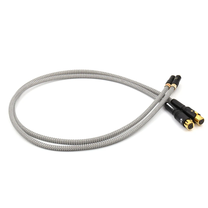 

A26 HIFI audio interconnect cable with RCA to paillice male plug connector