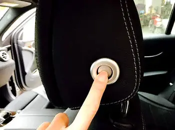 

2012-15 For Benz ML W166 /GL X166 Chrome Seat Headrest Adjustment Cover Trim 4