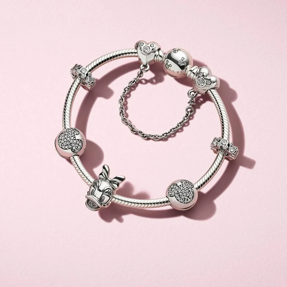 

DERMSPE New S925 Sterling Silver Diy Bracelet Beaded Female Korean Jewelry Children's Memories