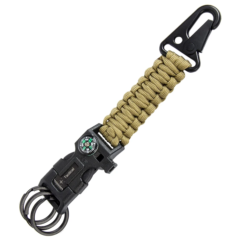 Outdoor Camping Paracord Tactical Umbrella Hiking Rope Hook Olecranon Molle Hook Survival Gear EDC Military Nylon Keychain Clasp (4)
