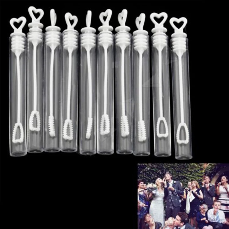 Set MINI HEART BUBBLE TUBES Party Bag Filler Wedding Favours Table Decor Kids White Heart Tubes for Wedding,Party Tubes