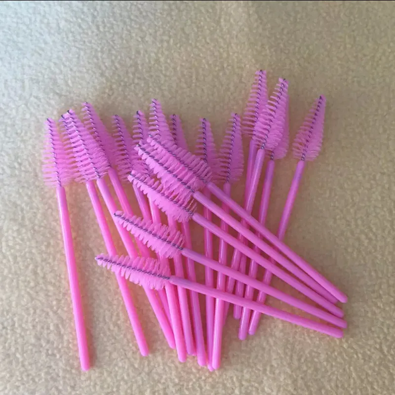 

1000 Pcs/ Lot Pink Disposable Eyelash Brushes One Off Eyelash Brush Make-up tools Mascara Wand Makeup Cosmetic Tools
